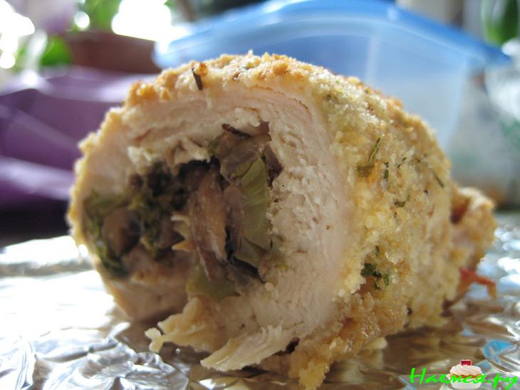Куриные рулетики с капустной начинкой