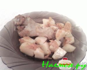 Мягенькая курица - голени с овощами