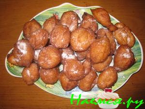 Творожные пончики с ванилью