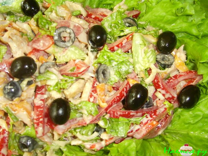 Салат по-мексикански с маслинами