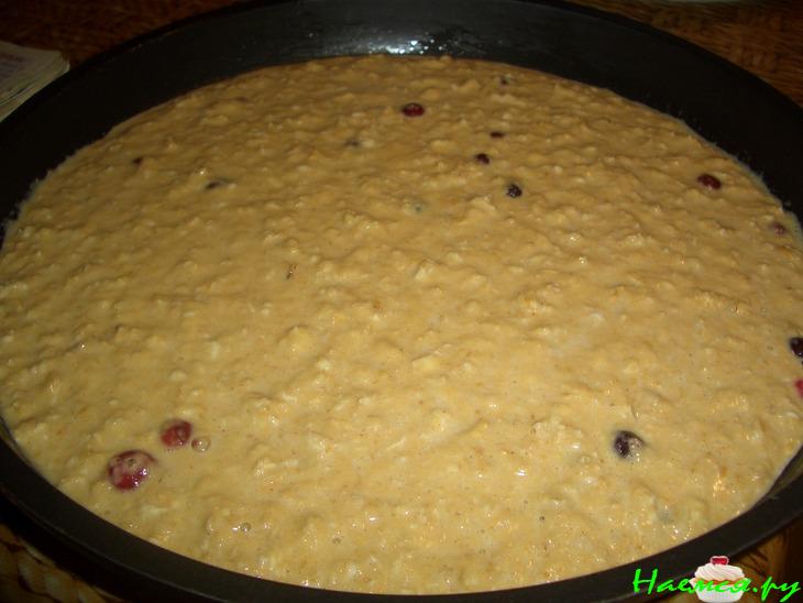 Пирог их овсяных хлопьев с яблочным пюре