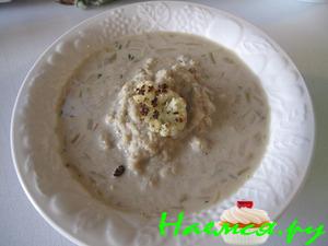 Крем-суп из печенной цветной капусты