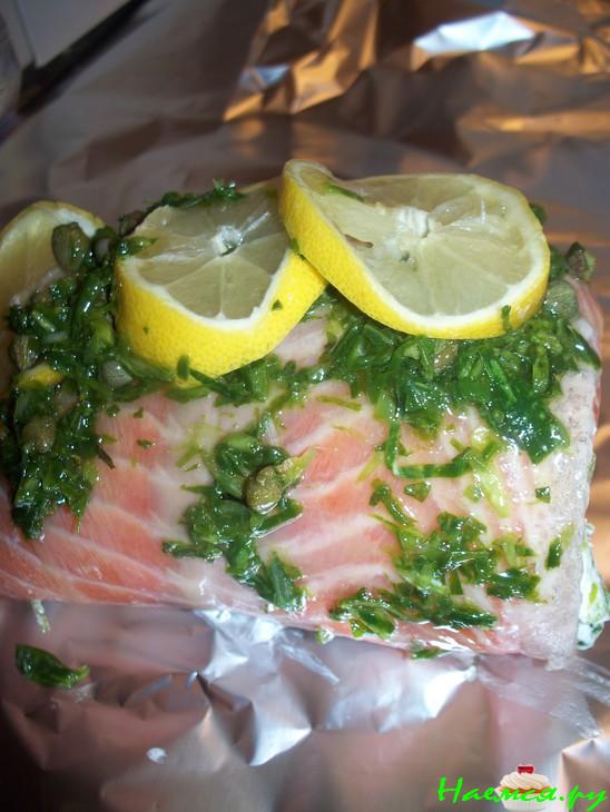 Лосось фаршированный