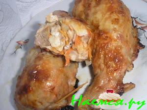 "Фаршированные луком и морковкой куриные голени" "Фаршированные луком и морковкой куриные голени"