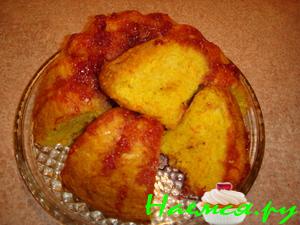 Пирог из тыквы с яблоком