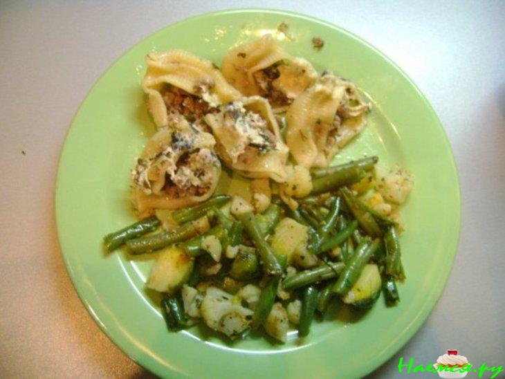 Фаршированные домашним фаршем макароны Фаршированные домашним фаршем макароны