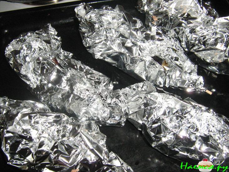 Баклажаны с мясным фаршем на шампуриках 