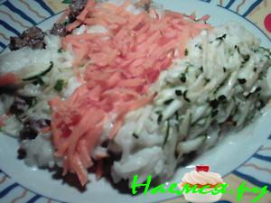 Рисовая запеканка с цуккини и морковью