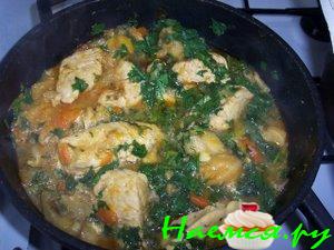 Грудинка индейки с баклажанами