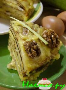 Блинчатый пирог с кабачками
