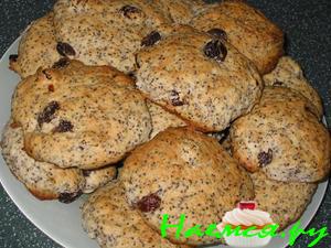Маковое печенье с изюмом Маковое печенье с изюмом