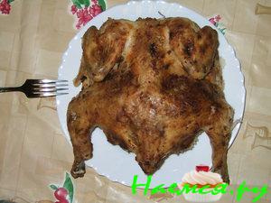 Жаренная курица с острым соусом