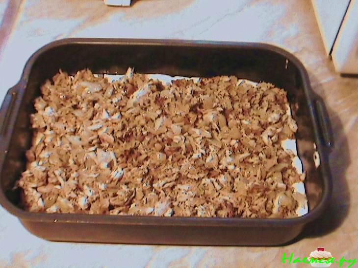 Рыбный пирог-запеканка (из консервы)