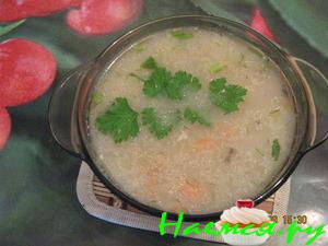 Супчик дня с шампиньонами и лисичками