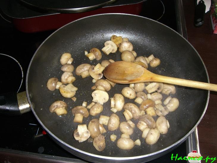 Пирог грибной с ветчиной и сыром Пирог грибной с ветчиной и сыром