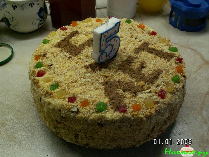 Торт "Медовик" со сгущенкой