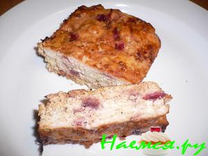 Курино-вишневая запеканка