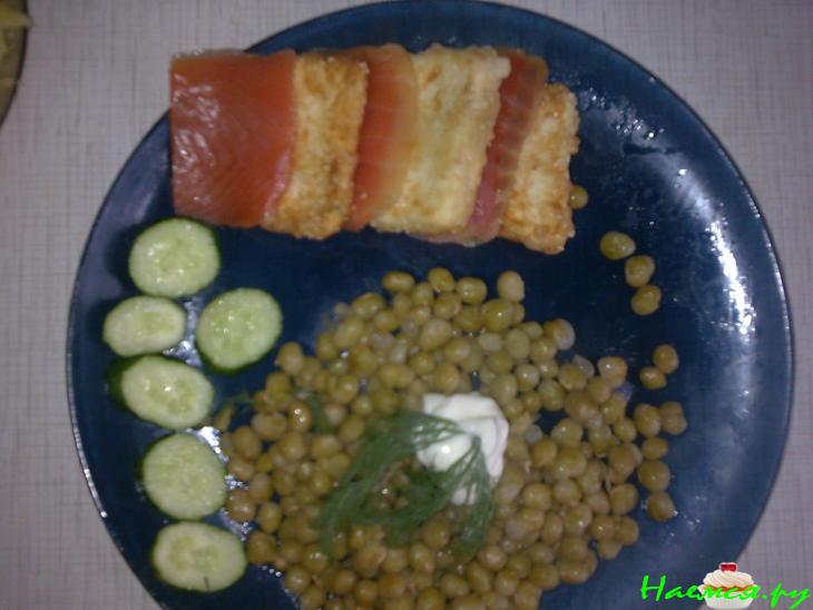 Сыр жареный с семгой