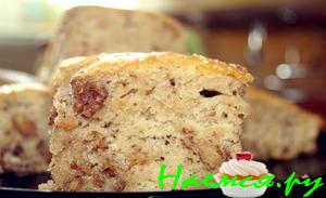 Пирог с грецкими орехами и коньяком