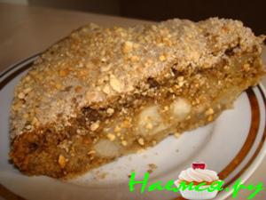 Кофейный пирог с грушей