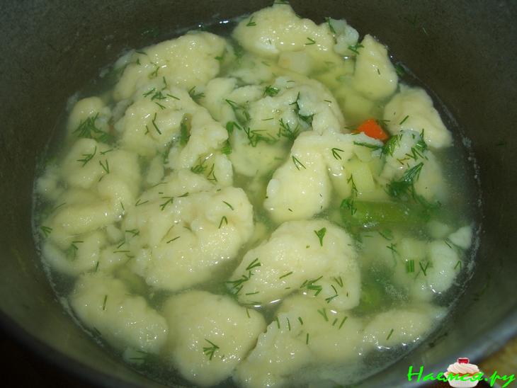 Густой суп с клецками (с 1 года)