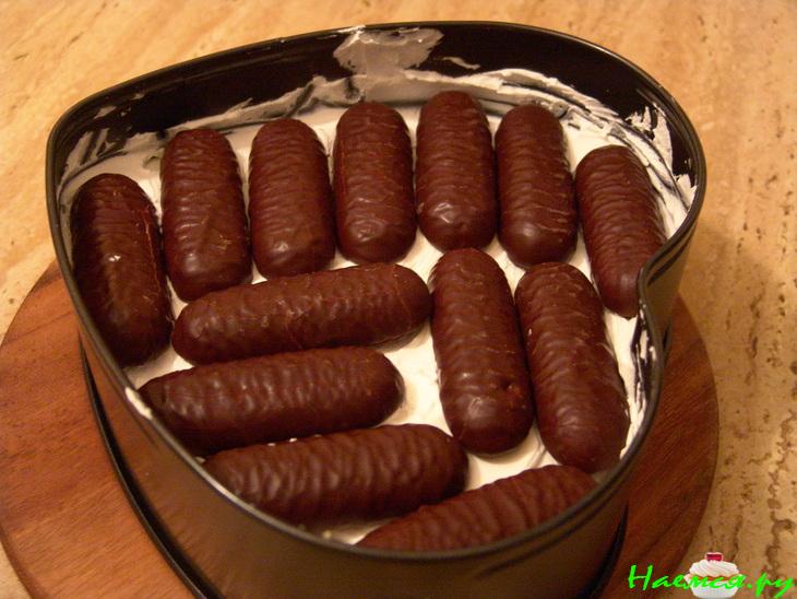 Торт бисквитный без выпечки 