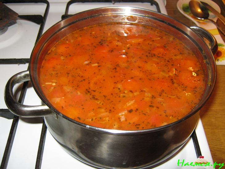 Томатный суп с базиликом
