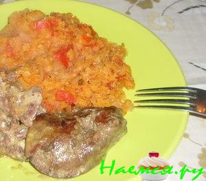 Чечевица с гусиной печенкой