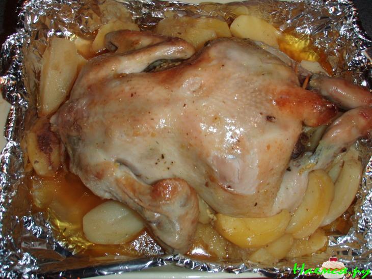 Нежная курочка запечённая в рукаве