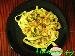 Макароны с креветками и помидорами Макароны с креветками и помидорами