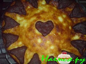 Творожный ванильный пирожок