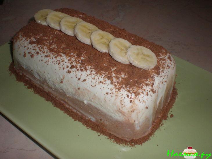 Творожный десерт с бананом Творожный десерт с бананом