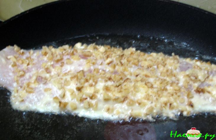 Морской язык в ореховой панировке