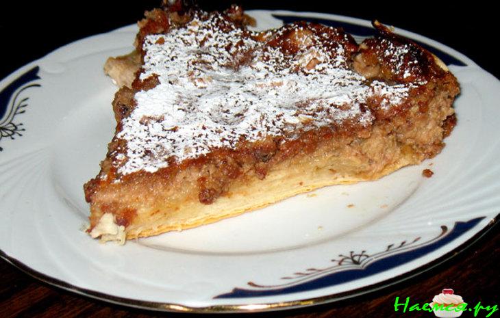 Пирог из теста Фило с йогуртно-ореховой начинкой