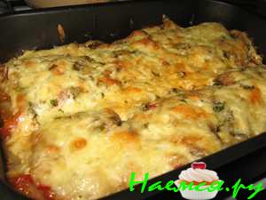 Рыба, запеченная с помидорами и сыром Рыба, запеченная с помидорами и сыром