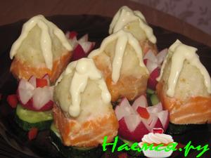 Рыбные пирамидки