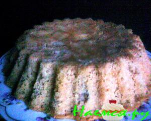 Необычный дрожжевой пирог-перевертыш (постный) с яблоками