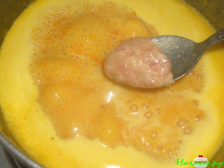 Тыквенный суп с кнелями