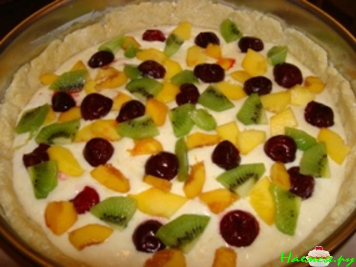 Творожный пирог с творожно-сырной начинкой