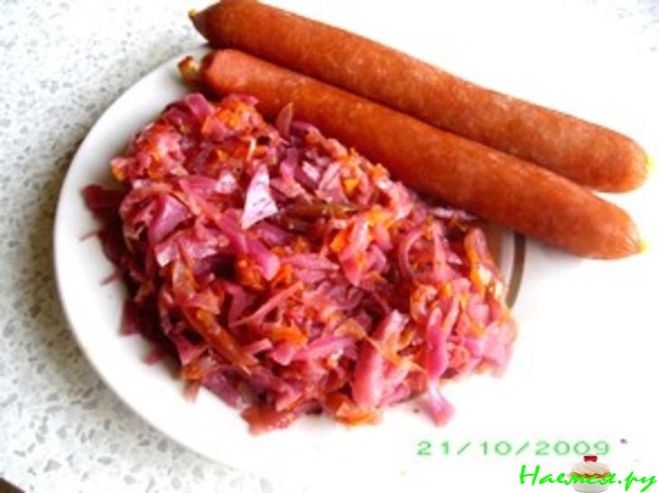 Солянка с краснокочанной капустой