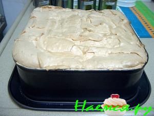 Пирог-торт с персиками