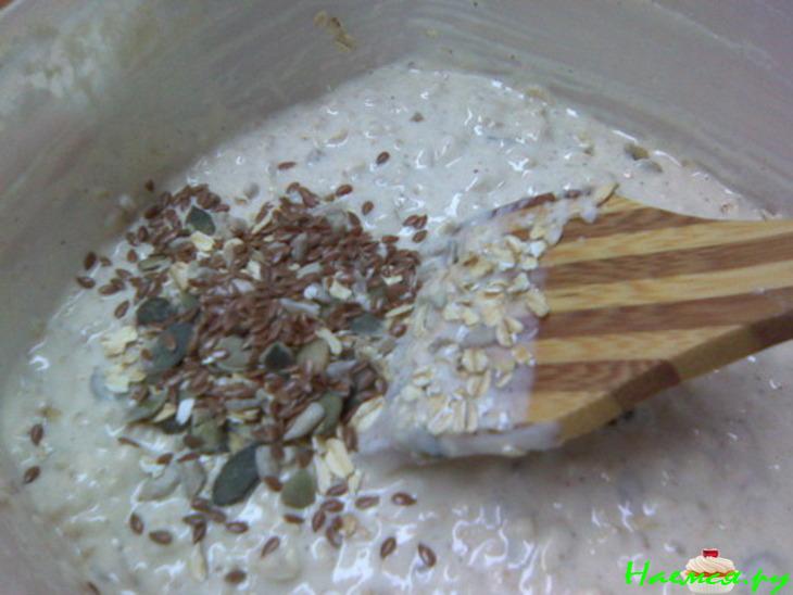 Хлеб овсяный на закваске с семечками, почти одна польза! 