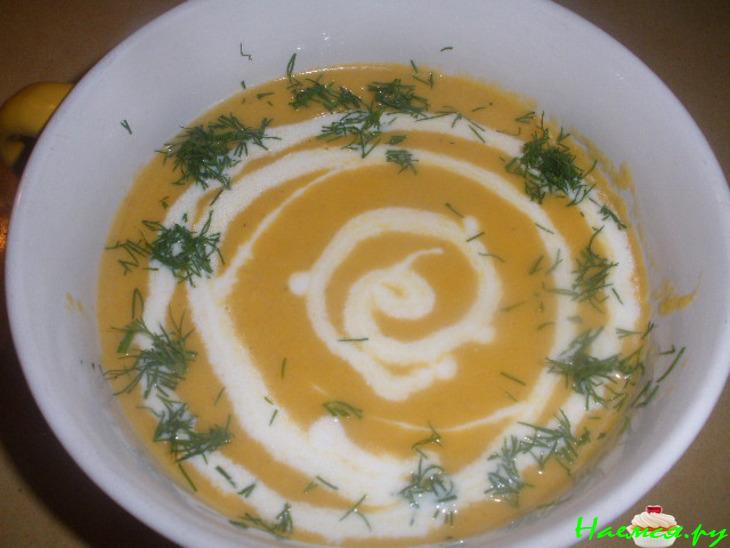 Суп-пюре из цветной капусты и сладкого картофеля