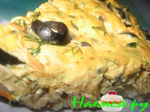 Рыба в горчичном соусе с маслинами