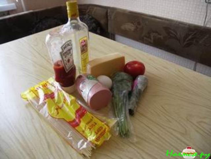 Спагетти с ветчиной