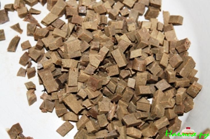 Салат из печени с яблоками