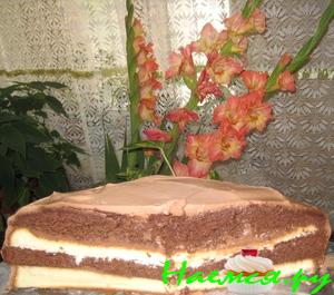 Торт брауни с трюфельной прослойкой и кофейным кремом "Очарование"