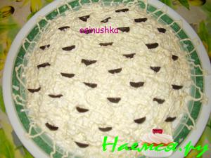 Салат "Березка" с копченым окорочком