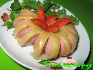 "Хризантема" из сосиски "Хризантема" из сосиски