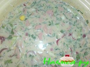 Окрошка с горчицей